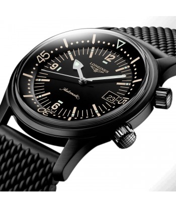 Longines Legend Diver 42MM Automatic Black PVD Coated Case Watch L37742509 vente chaude votre 