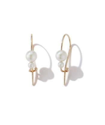 Mizuki 14k Double Pearl Safety Pin Earrings SBE321 offre 