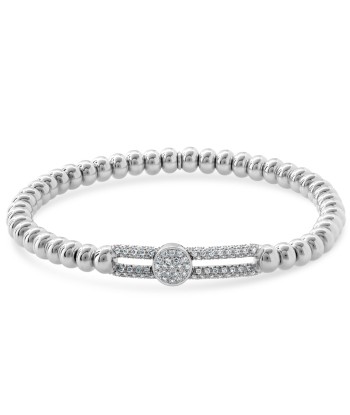 Hulchi Belluni Tresore Bead Slide Stretch Stackable Diamond Bracelet français