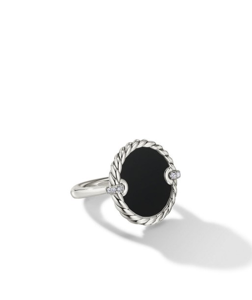 DY Elements Ring with Black Onyx and Diamonds, 21MM meilleur choix