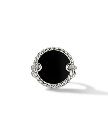 DY Elements Ring with Black Onyx and Diamonds, 21MM meilleur choix