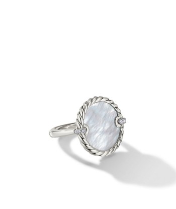 DY Elements Ring with Mother of Pearl and Diamonds, 21MM Jusqu'à 80% De Réduction