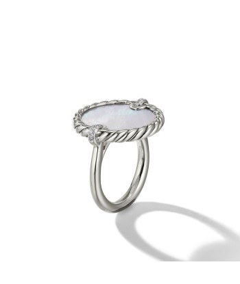 DY Elements Ring with Mother of Pearl and Diamonds, 21MM Jusqu'à 80% De Réduction