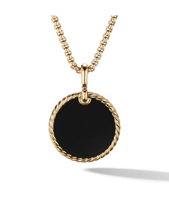 DY Elements Disc Pendant in 18K Yellow Gold with Black Onyx and Mother of Pearl Les magasins à Paris et en Île-de-France