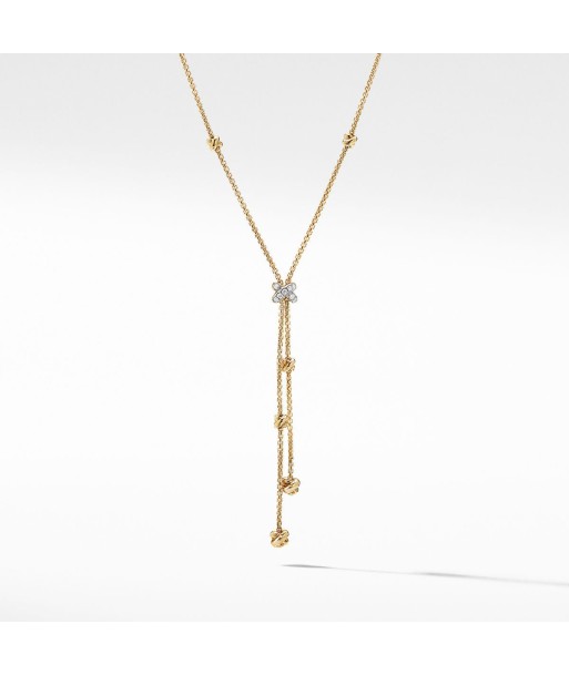 Petite Helena Y Necklace in 18K Yellow Gold with Diamonds Venez acheter