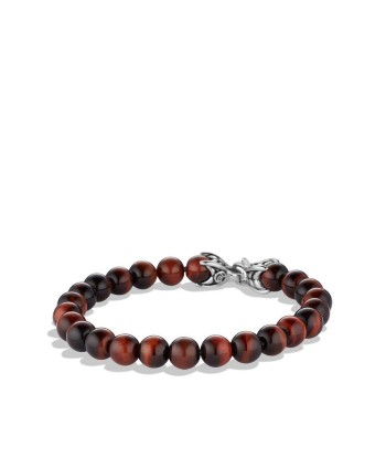 David Yurman Gents Spiritual Beads Bracelet with Red Tiger's Eye paiement sécurisé