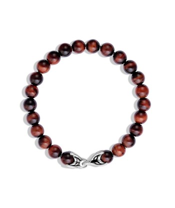 David Yurman Gents Spiritual Beads Bracelet with Red Tiger's Eye paiement sécurisé