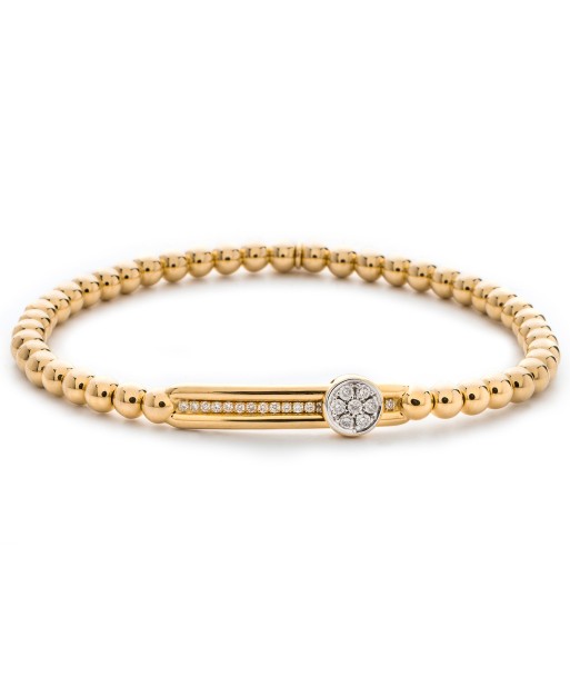 Hulchi Belluni Tresore Bead Single Slide Diamond Bracelet 18K Les êtres humains sont 