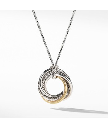 David Yurman Crossover Small Pendant Necklace with Gold les ligaments