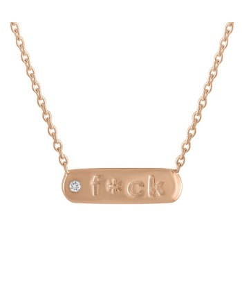 My Story "Petunia" F*ck Bar Diamond Necklace Comparez et commandez 