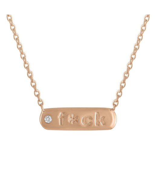 My Story "Petunia" F*ck Bar Diamond Necklace Comparez et commandez 