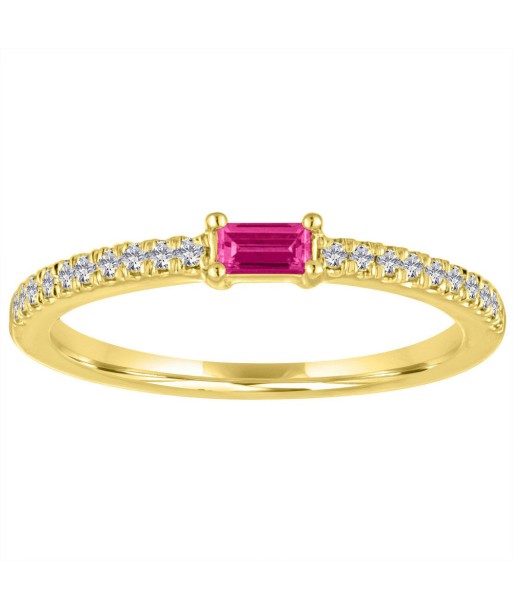 My Story "The Julia" Baguette Ruby Diamond Ring Voir les baskets