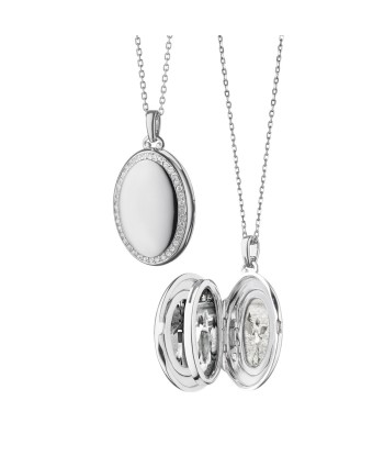 Monica Rich Kosann Mini White Sapphire Border Four-Images Locket En savoir plus