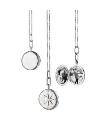 Monica Rich Kosann Adventure Global Compass Travel White Sapphire Locket À commander