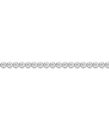 Memoire 18k White Gold Bezel Set Diamond Tennis Bracelet en ligne des produits 