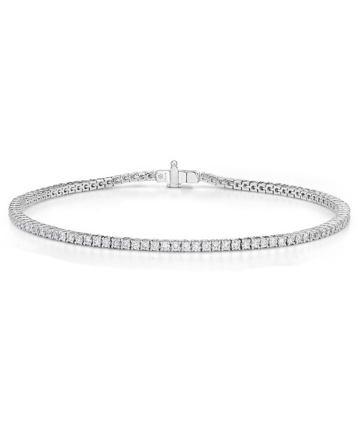 Memoire 18k White Gold 4-Prong Classic Tennis Bracelet de votre