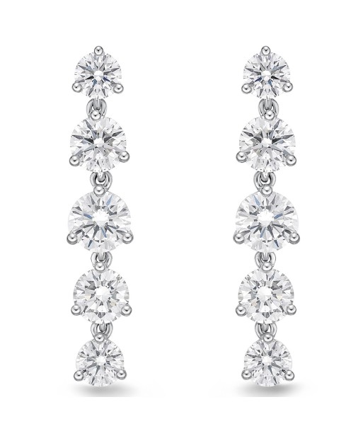 Memoire 18k White Gold 5 Diamond Lena Drop Earrings Profitez des Offres !