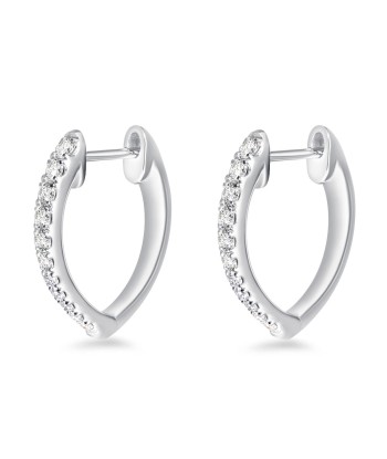 Memoire 18k White Gold Imperial Diamond Hoop Earrings de votre