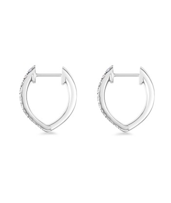 Memoire 18k White Gold Imperial Diamond Hoop Earrings de votre