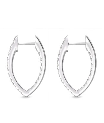 Memoire 18k White Gold Imperial Diamond Hoop Earrings de votre