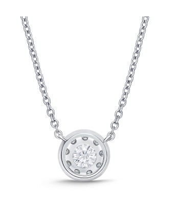 Memoire 18k White Gold Diamond Bouquet Necklace pas cher