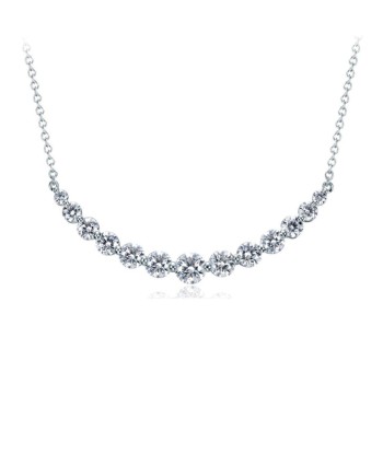 Memoire 18k White Gold Smile Curved Diamond Necklace Comment ça marche