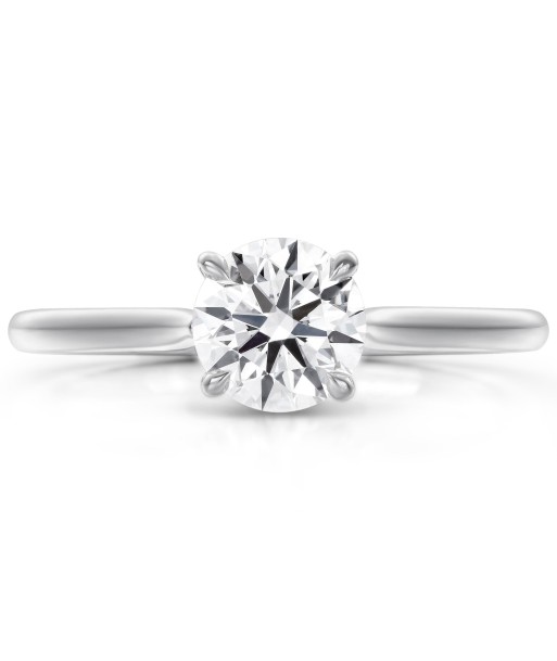 Platinum Classic 4-Prong Solitaire Engagement Ring 1.50ct Round Diamond en linge