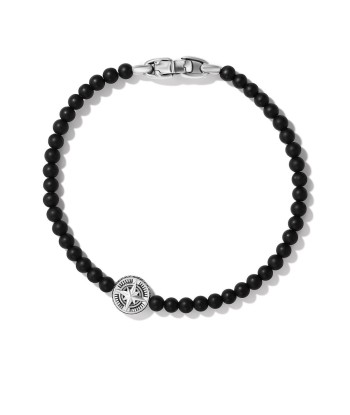 David Yurman Gents Spiritual Beads Compass Bracelet with Black Onyx pas cher 