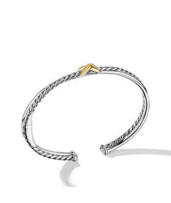 Petite X Center Station Bracelet with 18K Yellow Gold rembourrage situé sous