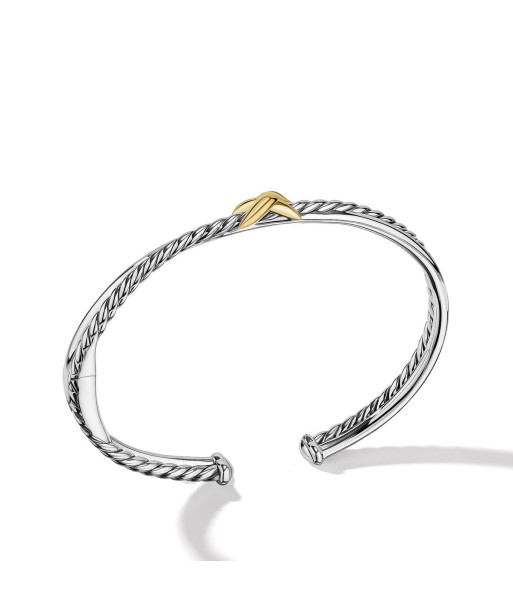 Petite X Center Station Bracelet with 18K Yellow Gold rembourrage situé sous