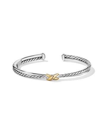 Petite X Center Station Bracelet with 18K Yellow Gold rembourrage situé sous