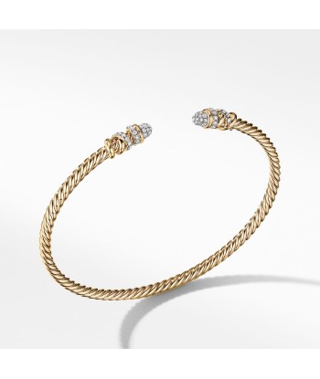 David Yurman Petite Helena Bracelet in 18K Yellow Gold with Diamonds pas cheres