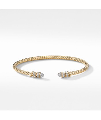 David Yurman Petite Helena Bracelet in 18K Yellow Gold with Diamonds pas cheres