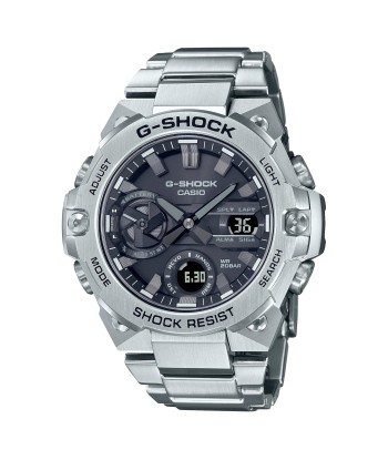 Casio G-Shock G-Steel Black Stainless Steel Carbon Core Watch GSTB400D-1A Solar basket pas cher