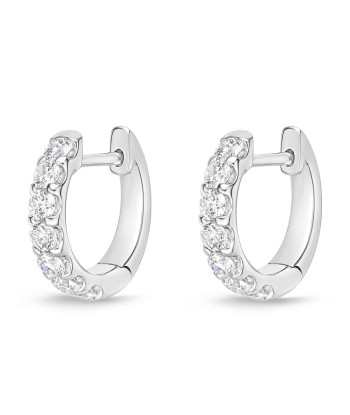 Memoire 18k White Gold 12MM Odessa Diamond Hoop Earrings en ligne des produits 