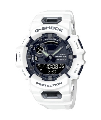 Casio G-Shock White Black StepTracker Analog-Digital Watch GBA900-7A les ligaments