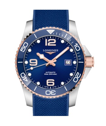 Longines Hydroconquest 41MM Automatic Blue Ceramic Rose Gold Watch L37813989 Par le système avancé 