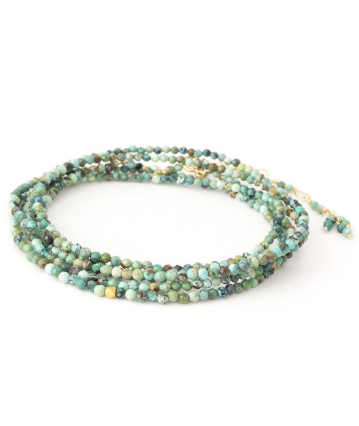 Anne Sportun Turquoise Beaded Wrap Bracelet & Necklace 34" vente chaude votre 