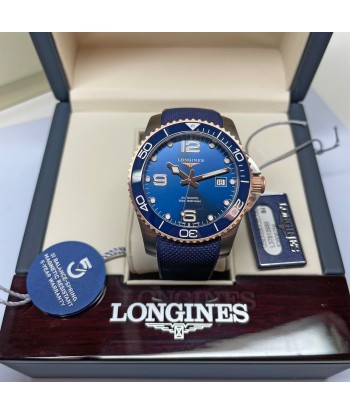 Longines Hydroconquest 41MM Automatic Blue Ceramic Rose Gold Watch L37813989 Par le système avancé 