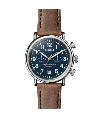 Shinola 41MM Runwell Two-Eye Chronograph Blue Dial Watch S0120194490 en ligne