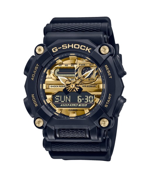 Casio G-Shock GA900AG-1A Astro World Space Watch Gold Black une grave pollution 