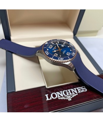 Longines Hydroconquest 41MM Automatic Blue Ceramic Rose Gold Watch L37813989 Par le système avancé 