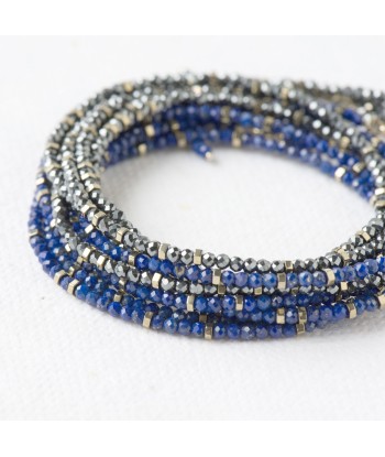 Anne Sportun Blue Lapis Beaded Confetti Wrap Bracelet & Necklace 34" B098G-CON.LAPIS Venez découvrir notre 