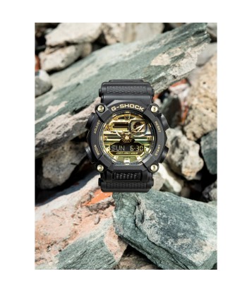 Casio G-Shock GA900AG-1A Astro World Space Watch Gold Black une grave pollution 