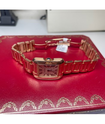 Pre-Owned Cartier Tank Anglaise 18k Rose Gold Quartz Watch W5310013 en ligne des produits 