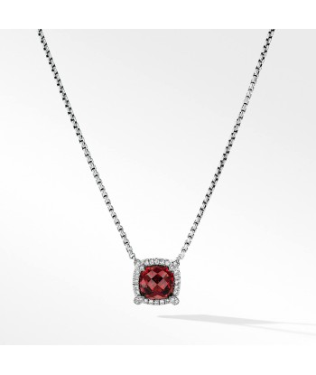 Petite Chatelaine Pave Bezel Pendant Necklace with Diamonds 7MM 50% de réduction en Octobre 2024