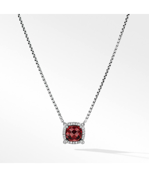 Petite Chatelaine Pave Bezel Pendant Necklace with Diamonds 7MM 50% de réduction en Octobre 2024