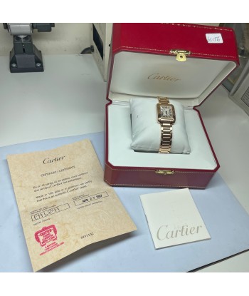 Pre-Owned Cartier Tank Anglaise 18k Rose Gold Quartz Watch W5310013 en ligne des produits 