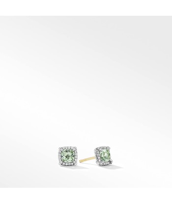 Petite Chatelaine Pave Bezel Stud Earrings with Diamonds 5MM votre restaurant rapide dans 