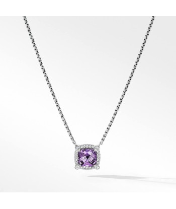 Petite Chatelaine Pave Bezel Pendant Necklace with Diamonds 7MM 50% de réduction en Octobre 2024